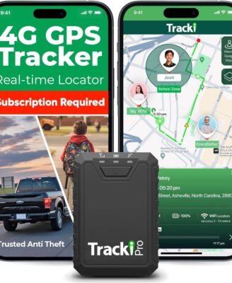 Tracki Pro GPS Tracker for Vehicles – Magnetic Waterproof 4G LTE Car Tracker, Long-Life Battery Up to 7 Months, Unlimited Distance, Smart Alerts, Hidden Tracking Device (Subscription Required)